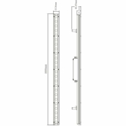 Wallwasher, Wallwasher Caph Asymetrisch, 60 W, RGB/3000 K, Grau, Spannungskonstant, 24 V/DC