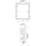 Fluter, Flood RF II, 10 W, RGB, Grau, 200-240 V/AC, 50 / 60 Hz