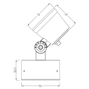 Fluter, Colt, 8 W, RGB/5500 K, Schwarz, 24 V/DC