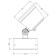 Fluter, Colt, 16W, RGB/5500 K, Schwarz, Spannungskonstant, 24 V/DC