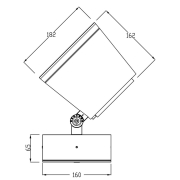 Fluter, Colt COB, 65 W, 3000 K, Schwarz, 180-264 V/AC, 50 / 60 Hz