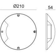 Pollerleuchte, Helios I, 2,5 W, 3000 K, Grau, 220-240 V/AC, 50 / 60 Hz