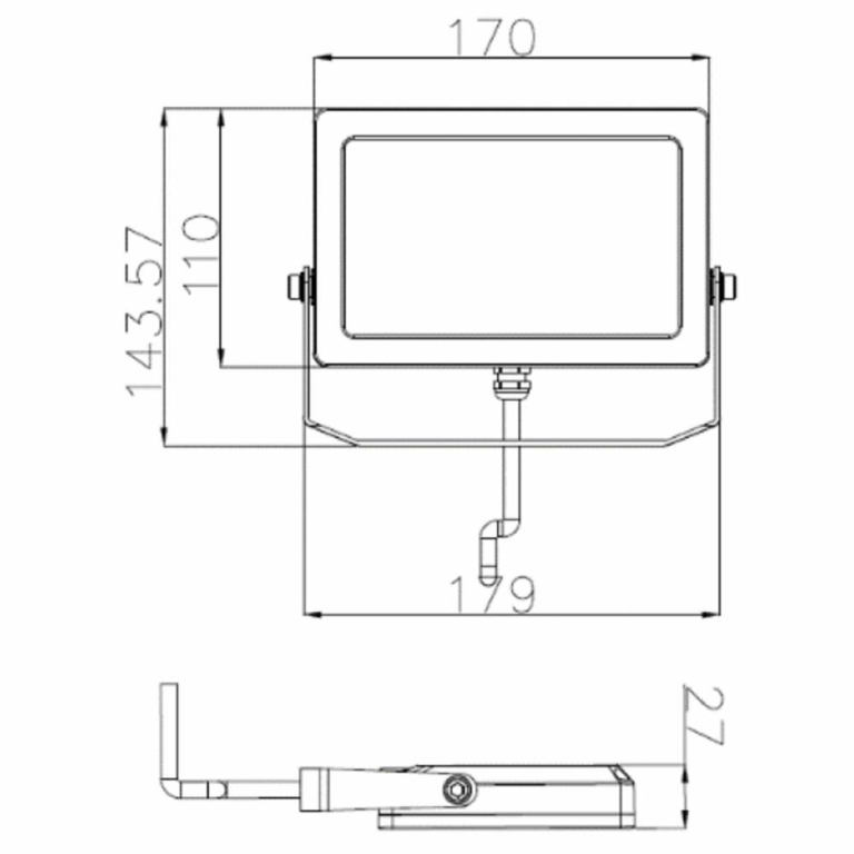 Deko-Light Fluter, Flood SMD, 15 W, 3000 K, Silber, 220-240 V/AC, 50 / 60 Hz