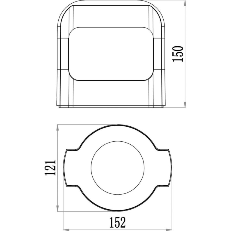 Deko-Light Pollerleuchte, Antliae 150 mm, 13 W, 3000 K, Grau, 100-240 V/AC, 50 / 60 Hz