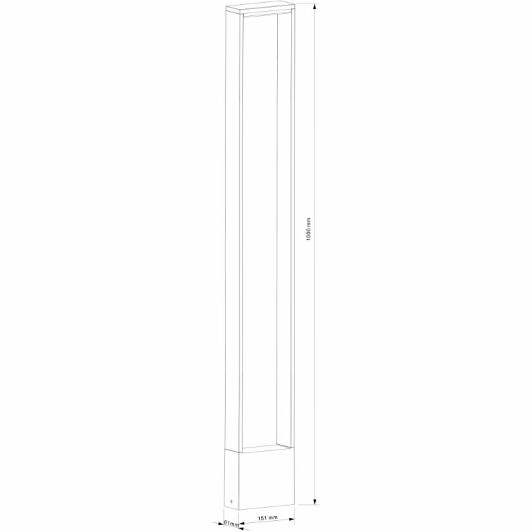Deko-Light Pollerleuchte, Cata VI 1000 mm, 4 W, 3000 K, Anthrazit, 100-240 V/AC, 50 / 60 Hz
