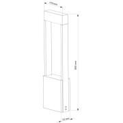 Pollerleuchte, Chertan 600 mm, 13 mm, 3000 K, Grau, 100-277 V/AC, 50 / 60 Hz