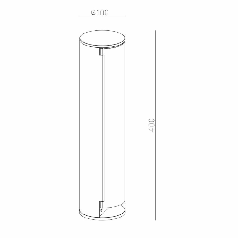 Deko-Light Energieverteiler, Steckdosenturm 400 mm, 3680 W, Grau, 220-240 V/AC, 50 / 60 Hz