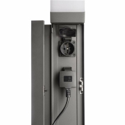 Energieverteiler, Steckdosenturm Puka Mana 620 mm, 3680 W, 1x max. 13 W E27, Grau, 220-240 V/AC, 50