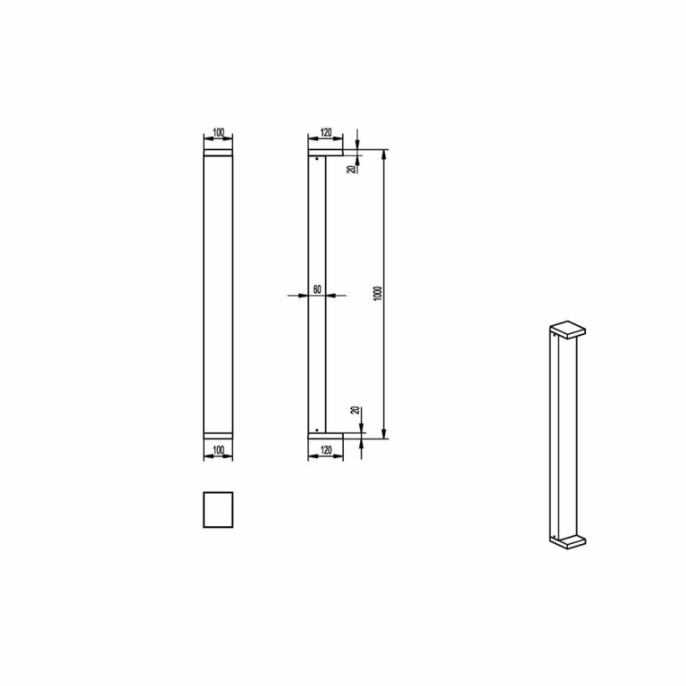 Deko-Light Pollerleuchte, Lerna 600, 7,4 W, 3000/4000K, grau, Stromkonstant, 200-240 V/AC, 50 / 60 Hz