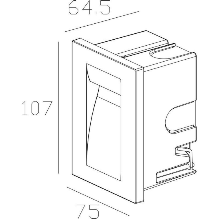 Deko-Light Wandeinbauleuchte, Yvette II, 4,7 W, 3000 K, Weiß, 220-240 V/AC, 50 / 60 Hz