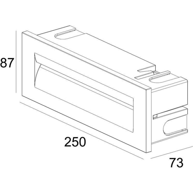 Deko-Light Wandeinbauleuchte, Yvette III, 9,5 W, 3000 K, Anthrazit, 220-240 V/AC, 50 / 60 Hz