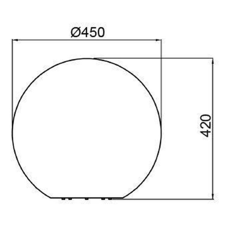 Deko-Light Kugelleuchte, Kugelleuchte Terracotta 500 mm, 1x max. 23 W E27, Beige, 220-240 V/AC, 50 / 60 Hz