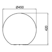 Kugelleuchte, Kugelleuchte Terracotta 500 mm, 1x max. 23 W E27, Beige, 220-240 V/AC, 50 / 60 Hz