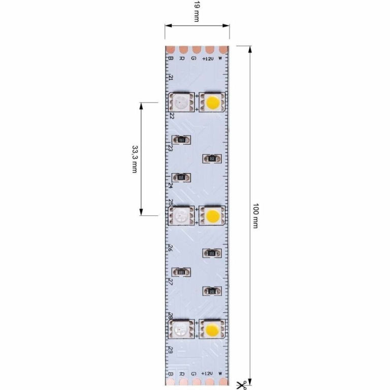 Deko-Light Stripe, Standard, SMD, 12V-24W, RGB/6500K, 3m, Spannungskonstant, 12 V/DC