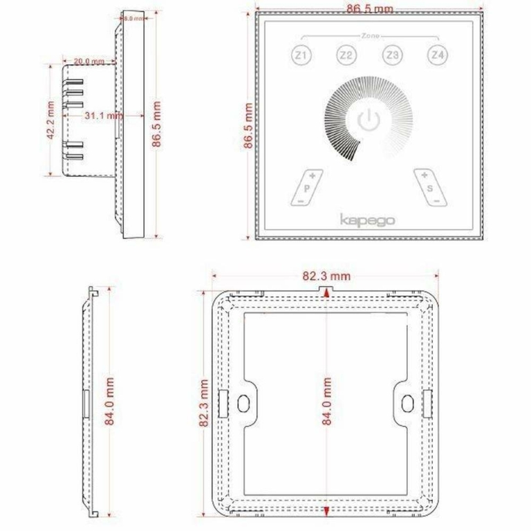 Deko-Light Deko-Light, Steuerung RF, Touchpanel RF Single, 2.00 W, 220-240 V/AC
