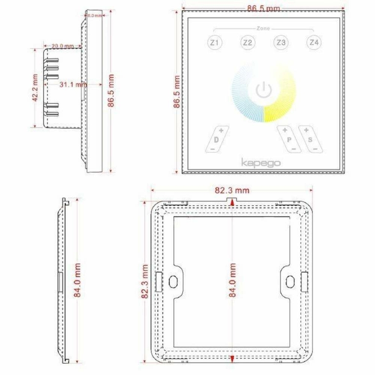 Deko-Light Deko-Light, Steuerung RF, Touchpanel RF White, 2.00 W, 220-240 V/AC