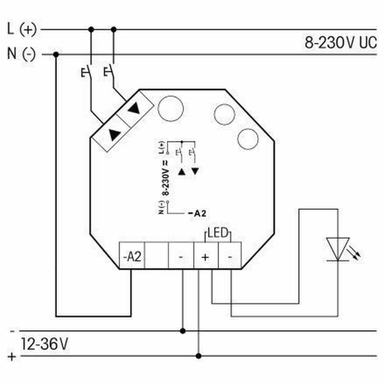 Eltako Eltako, Dimmer Niedervolt weitere, Eltako LED-Dimmschalter ELD61/12-36V, Push-Dim, 8-230 V/AC, Ausga