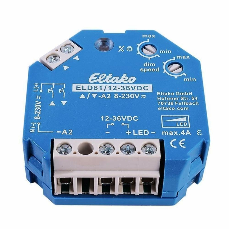 Eltako Eltako, Dimmer Niedervolt weitere, Eltako LED-Dimmschalter ELD61/12-36V, Push-Dim, 8-230 V/AC, Ausga