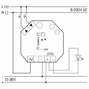 Eltako, Dimmer Niedervolt weitere, Eltako LED-Dimmschalter ELD61/12-36V, Push-Dim, 8-230 V/AC, Ausga