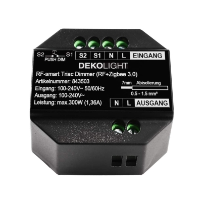 Deko-Light Deko-Light, Dimmer Hochvolt RF-smart, RF-smart, Triac-Dimmer, 230V, 300W, IP20, Spannungskonstant, M