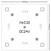Modular System, Modular Panel II 65x65 mm, 1,5 W, 6300 K, Weiß, Spannungskonstant, 24 V/DC