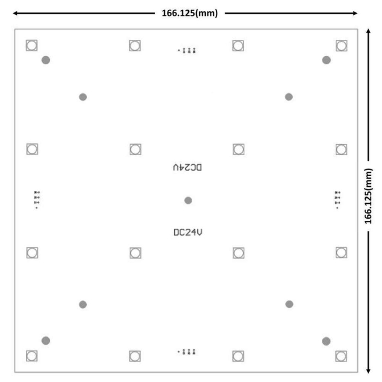 Deko-Light Modular System, Modular Panel II 166x166 mm, 5,5 W, 3200 K, Weiß, Spannungskonstant, 24 V/DC