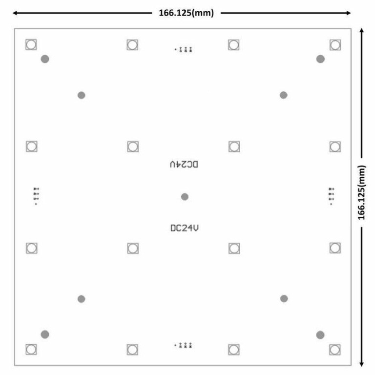 Deko-Light Modular System, Modular Panel II 166x166 mm, 5,5 W, RGB, Weiß, Spannungskonstant, 24 V/DC