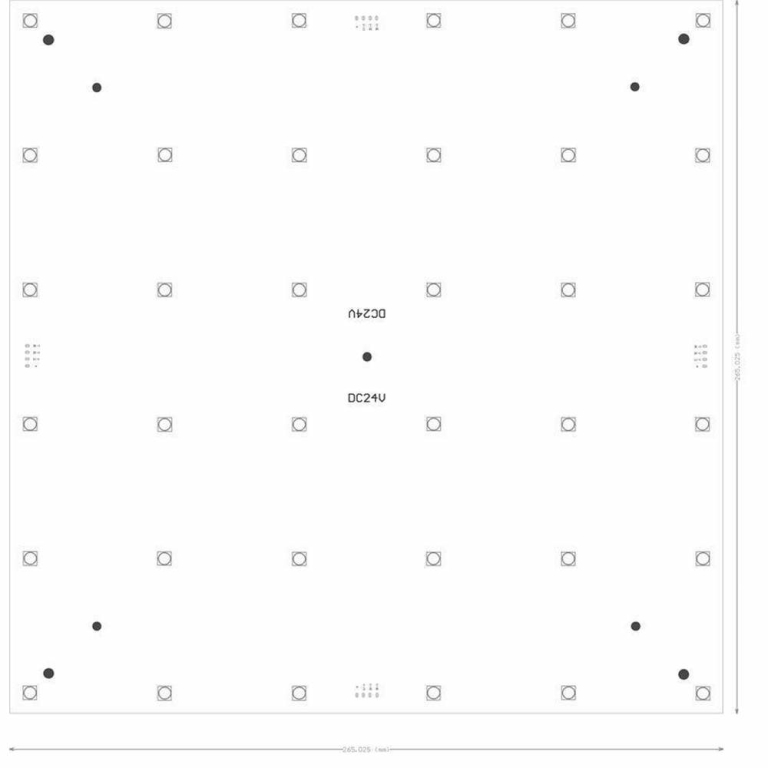 Deko-Light Modular System, Modular Panel II 265x265 mm, 8 W, 3000 K, Weiß, Spannungskonstant, 24 V/DC