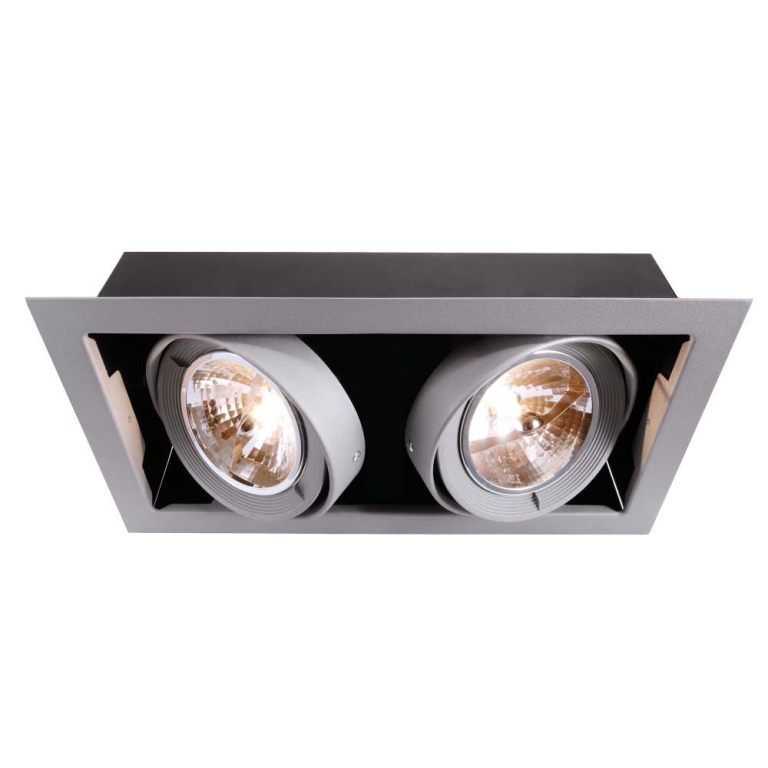 Deko-Light Deckeneinbauleuchte, Kardan, 2x max. 70 W G12, Silber, 220-240 V/AC, 50 / 60 Hz