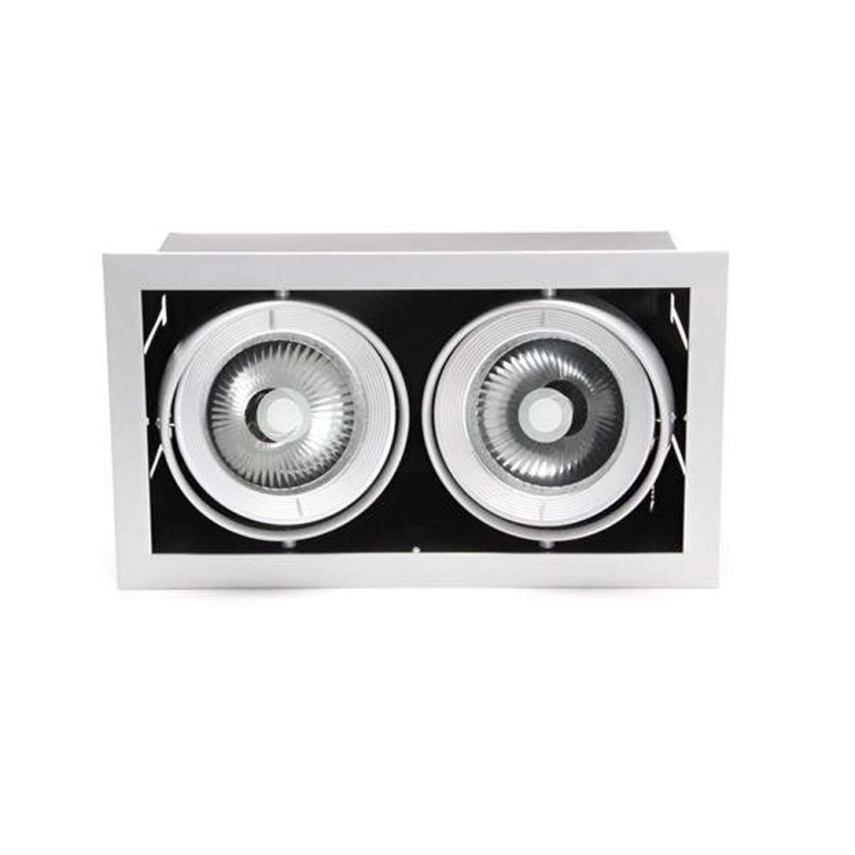 Deko-Light Deckeneinbauleuchte, Kardan, 2x max. 70 W G12, Silber, 220-240 V/AC, 50 / 60 Hz
