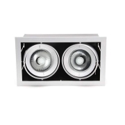 Deckeneinbauleuchte, Kardan, 2x max. 70 W G12, Silber, 220-240 V/AC, 50 / 60 Hz