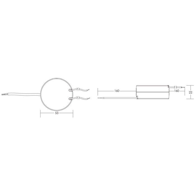 Deko-Light Deko-Light, Netzgerät (CC, DC), ROUND, CC, RS500mA/8W, Stromkonstant, 3,0-8,0 W, 100-240 V/AC, Ausga