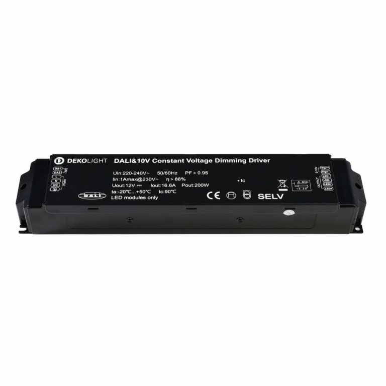 Deko-Light Deko-Light, Netzgerät (CV, DC) dimmbar, BASIC, DIM, CV, 200AD-12V, DALI-Bus / Push / 1-10V, Spannung