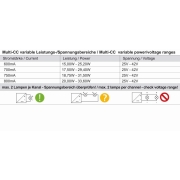 Deko-Light, Netzgerät (CC, DC), Multi CC, PRO-UA430-B Schienensystem 3-Phasen 230V, Stromkonstant, 1