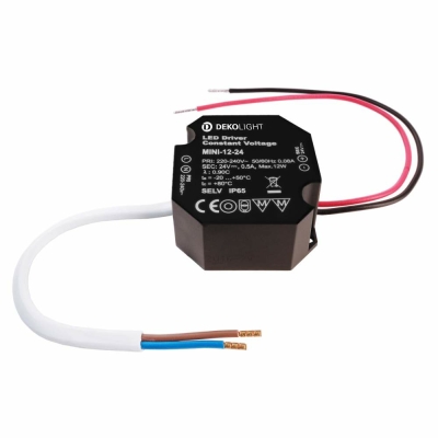 Deko-Light Deko-Light, Netzgerät (CV, DC), OCTO, CV, Mini 24V/12W, Spannungskonstant, 12.0 W, 220-240 V/AC, Aus
