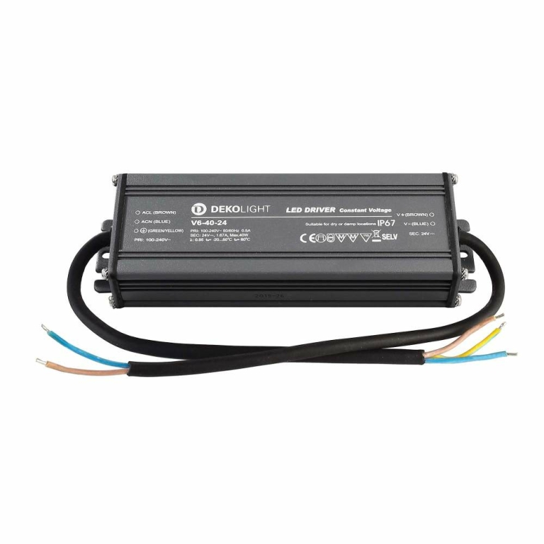 Deko-Light Deko-Light, Netzgerät (CV, DC), IP, CV, V6-40-24, Spannungskonstant, 40.0 W, 100-240 V/AC, Bemessung