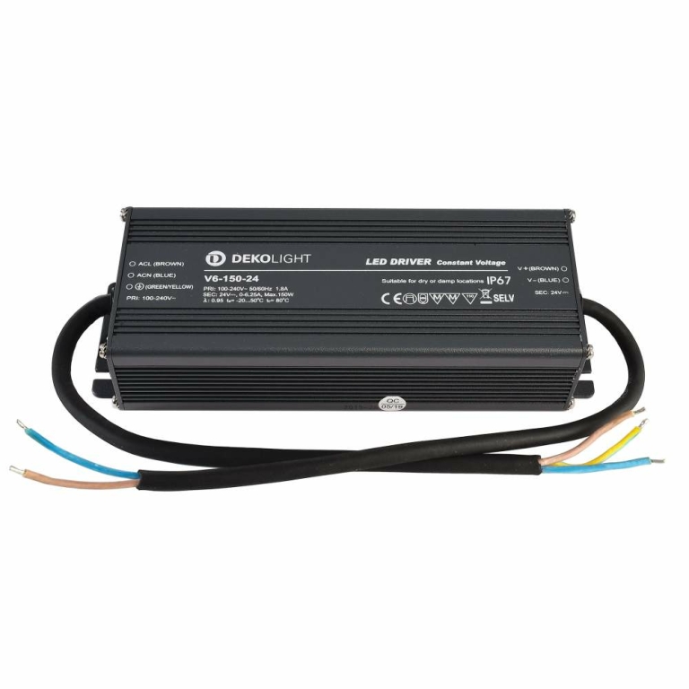 Deko-Light Deko-Light, Netzgerät (CV, DC), IP, CV, V6-150-24, Spannungskonstant, 150.0 W, 100-240 V/AC, Bemessu