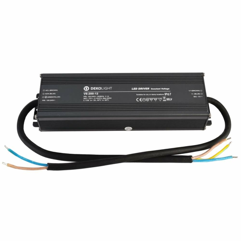 Deko-Light Deko-Light, Netzgerät (CV, DC), IP, CV, V6-200-12, Spannungskonstant, 200.0 W, 100-240 V/AC, Bemessu