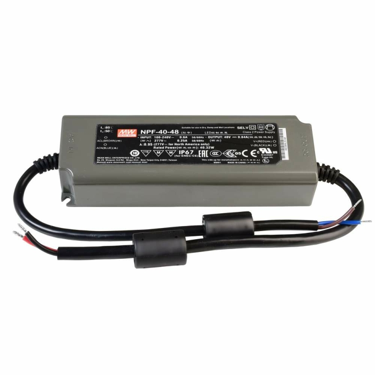 Meanwell Meanwell, Netzgerät (CV, DC), CV, NPF-40-48, Spannungskonstant, 40.0 W, 90-305 V/AC, Ausgangsspannun