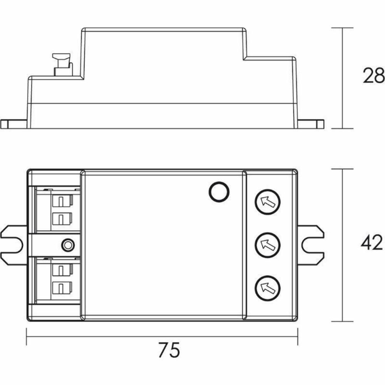 Deko-Light Elektrisches Montagezubehör, Bewegungssensor MD1200, Tiefe: 75 mm, Breite: 42 mm, Höhe: 28 mm, 1200.