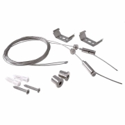 Mechanisches Systemzubehör, Seilabhängung einstellbar für Leuchte Tri Proof 2 Stk., Tiefe: 2500 mm