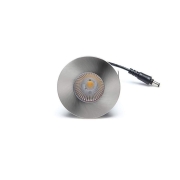 Mechanisches Systemzubehör, Abdeckung Silber satiniert rund für COB 68 IP65 + Mizar II, Höhe: 4 mm,