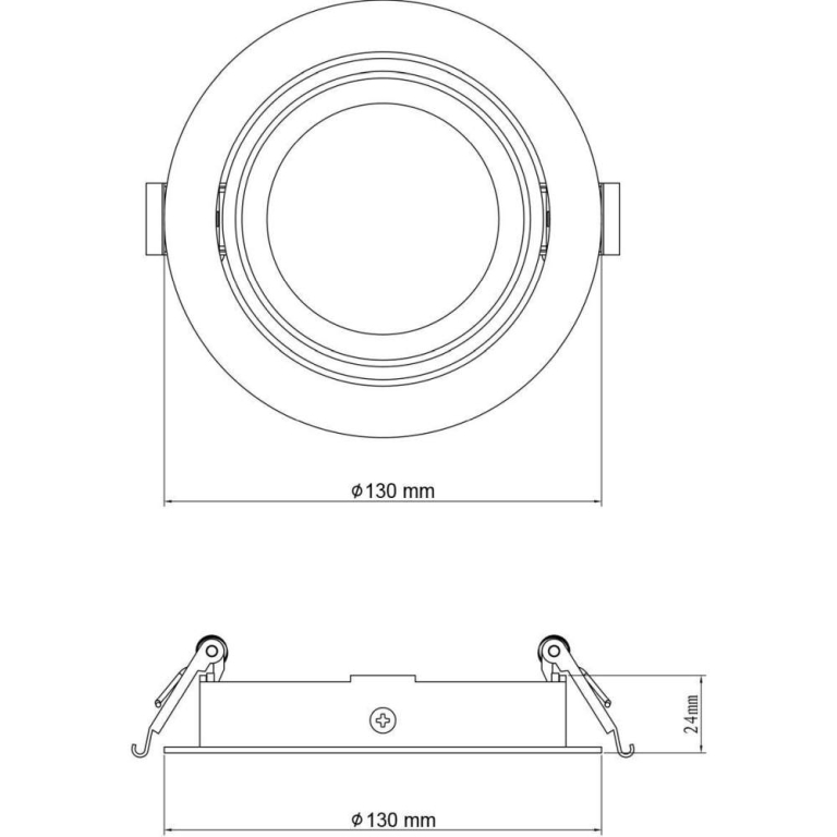 Deko-Light Mechanisches Systemzubehör, Einbauring schwenkbar für Modular System COB, Höhe: 30 mm, Durchmesser:
