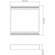 Mechanisches Systemzubehör, Aufbaurahmen 30x30, Tiefe: 303 mm, Breite: 303 mm, Höhe: 50 mm