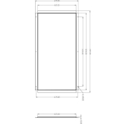 Mechanisches Systemzubehör, Einlegerahmen für Gips 124x62, Tiefe: 1315 mm, Breite: 695 mm, Höhe: 15