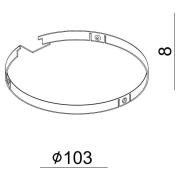 Mechanisches Systemzubehör, Abdeckung Kühlkörper Schwarz für Serie Uni II Max, Höhe: 8 mm, Durchmess