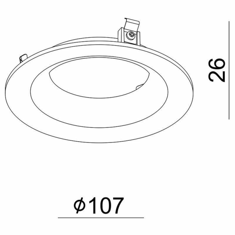 Deko-Light Mechanisches Systemzubehör, Reflektor Ring Gold für Serie Uni II Max, Höhe: 26 mm, Durchmesser: 107