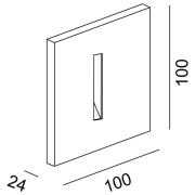 Mechanisches Systemzubehör, Abdeckung schwarz linear für Light Base II COB Outdoor, Tiefe: 100 mm, B