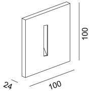 Mechanisches Systemzubehör, Abdeckung silber grau linear für Light Base II COB Outdoor, Tiefe: 100 m