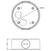 Mechanisches Systemzubehör, Aufbaugehäuse für Serie Colt 8W, Höhe: 35 mm, Durchmesser: 96.5 mm